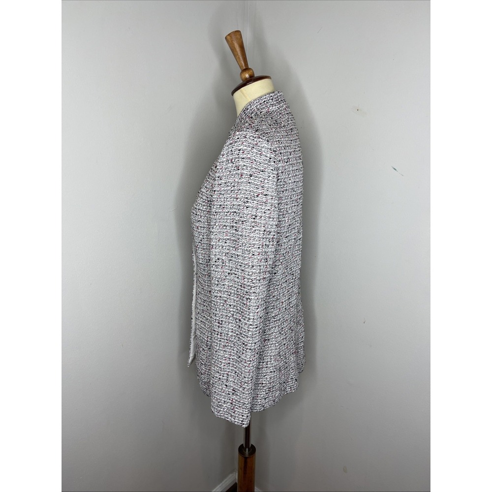 Womens St. John Tweed One-Button Blazer Jacket Sz 8 - Picture 2 of 9